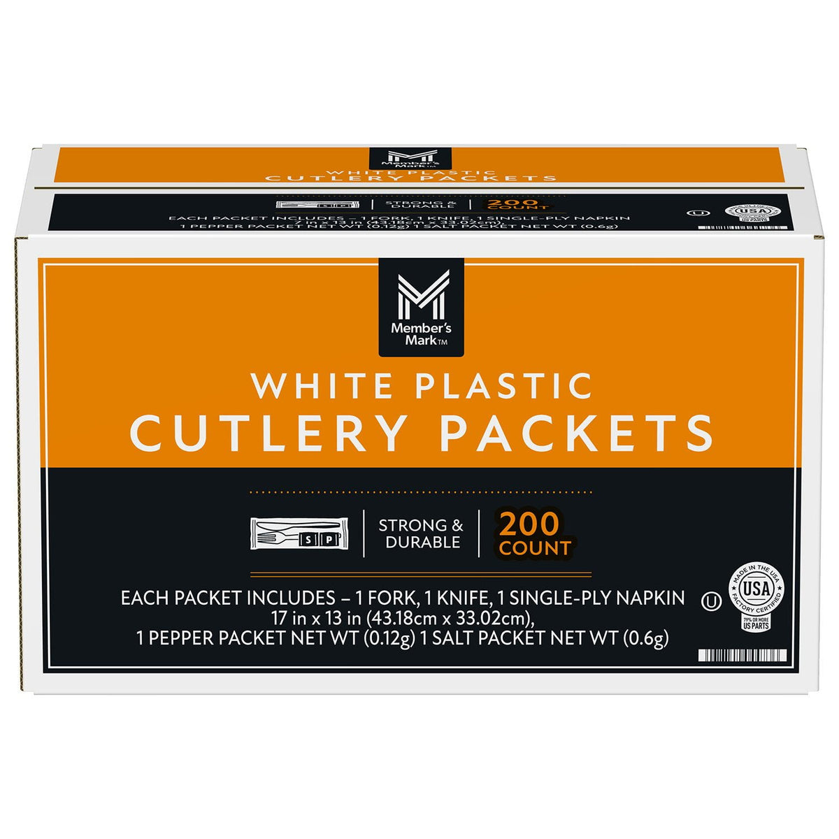 Member's Mark White Plastic Cutlery Packets