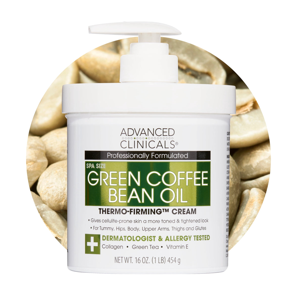 Advanced Clinicals Green Coffee Bean Oil Thermo-Firming Cream