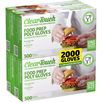Clear-Touch Food Prep Poly Gloves