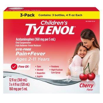 Children's Tylenol Liquid Pain Relief Fever Medicine