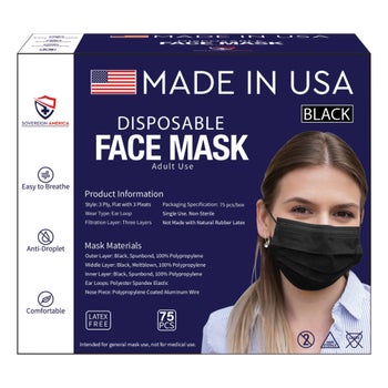 Sovereign America Disposable Face Mask Black