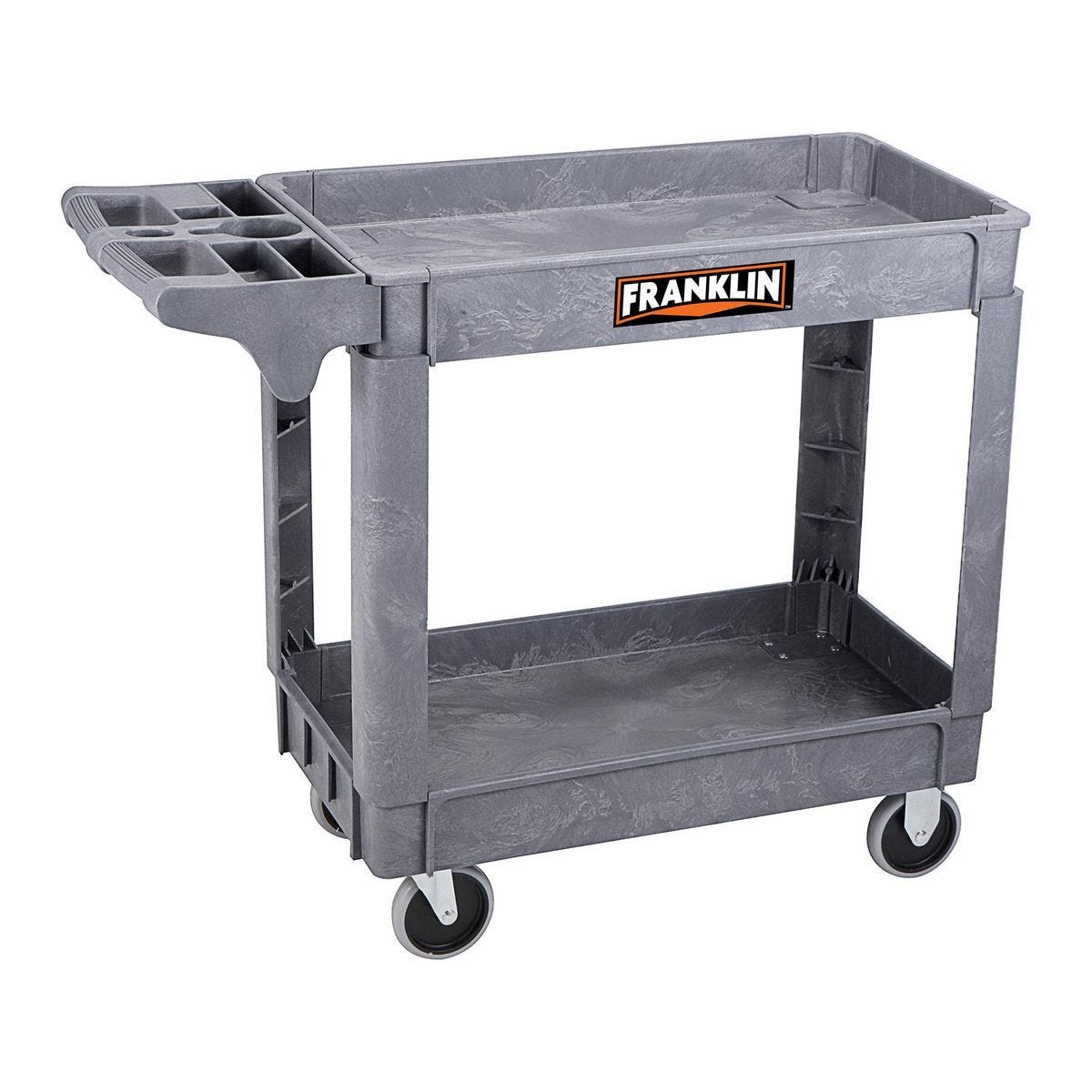 Franklin 2-Shelf Utility Cart Gray