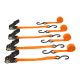 Haul-Master 400 lb. Capacity Ratcheting Tie-Downs, 1 in. x 15 ft. (4-Pack)