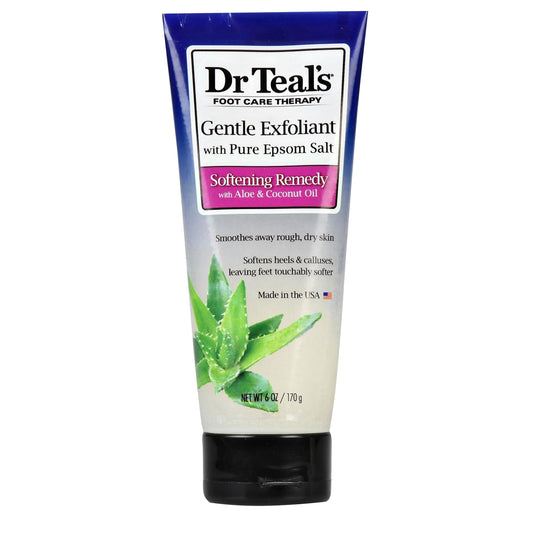 Dr Teal's Softening Foot Scrub with Pure Epsom Salt, Aloe & Coconut Oil